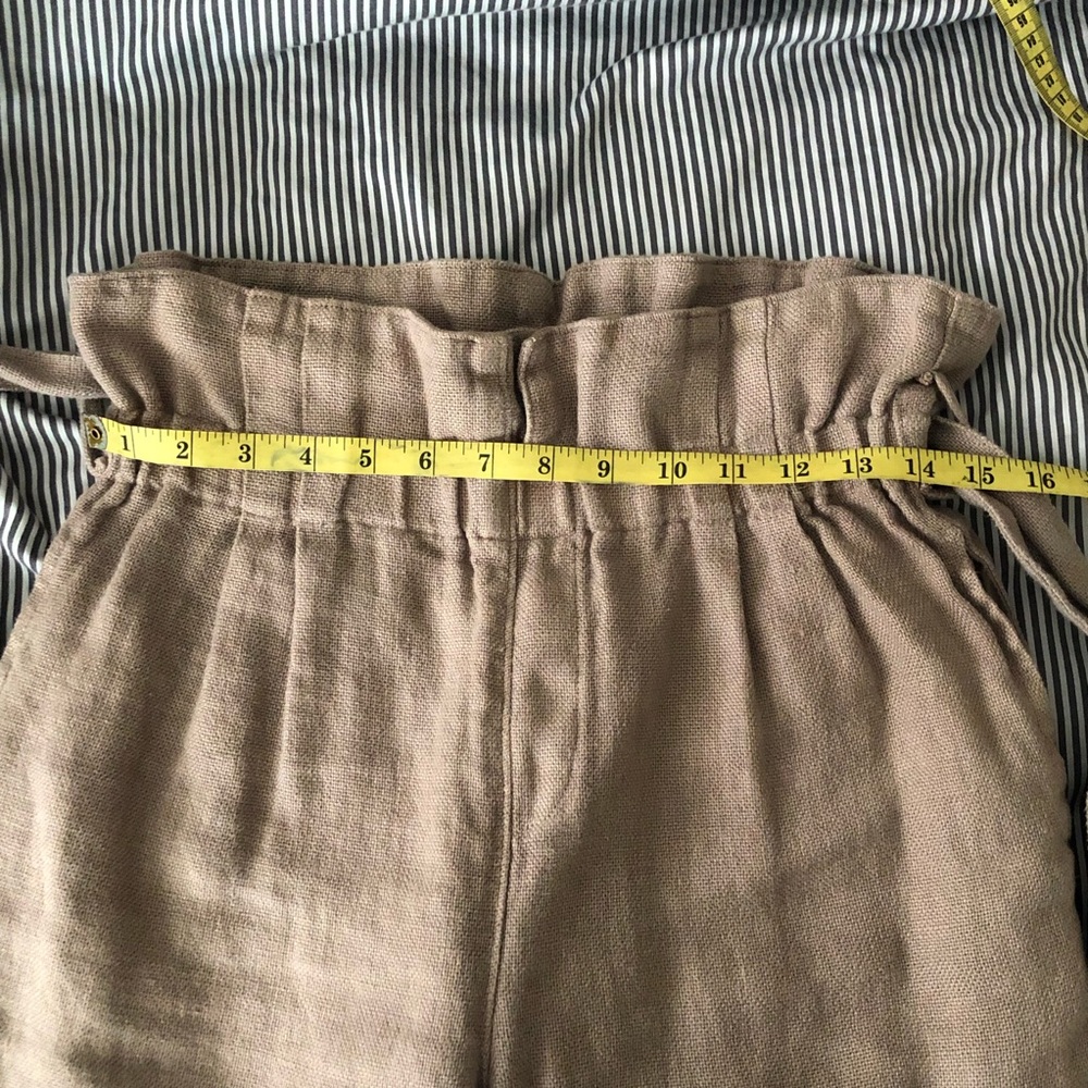 Black Crane Burlap Pants in Oatmeal - Picture 10 of 13